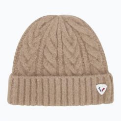 Czapka zimowa damska Rossignol Naya. Brązowe czapki damskie Rossignol, na zimę, bez wzorów, z elastanu. Za 189.99 zł.