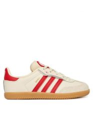 Adidas Sneakersy Samba Og Comfort Closure Elastic Lace KI6682 Écru. Białe buty sportowe dziewczęce Adidas, bez wzorów, ze skóry, bez zapięcia. Za 279.99 zł.