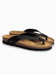 BACKSUN Japonki "Lucca" w kolorze czarnym rozmiar: 42. Czarne klapki damskie Backsun, bez wzorów, z materiału, z otwartym noskiem, bez obcasa, bez zapięcia. Za 144.95 zł.