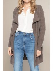 Perfect Cashmere Kaszmirowy kardigan "Abigail" w kolorze szarobrązowym rozmiar: XL. Brązowe kardigany damskie Perfect Cashmere, xl, bez wzorów, z kaszmiru. Za 503.95 zł.