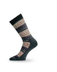 Skarpety merino TWP. Brązowe skarpetki damskie LASTING, bez wzorów, z elastanu. Za 63.00 zł.
