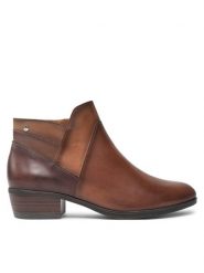 Pikolinos Botki W1U-8732C1 Brązowy. Brązowe botki damskie Pikolinos, ze skóry, bez obcasa, na płaskiej podeszwie, bez zapięcia. Za 659.99 zł.