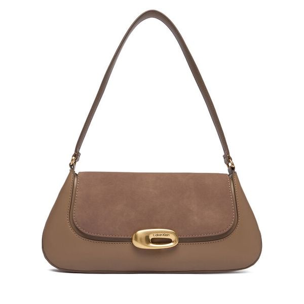 Torebka Calvin Klein. Brązowe torebki klasyczne damskie Calvin Klein, bez dodatków. Za 529.99 zł.