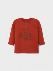 NAME IT Bluzka 13206935 Czerwony Regular Fit. Czerwone t-shirty i koszulki chłopięce Name it, bez wzorów, z bawełny, bez kołnierzyka, bez ramiączek. Za 49.99 zł.
