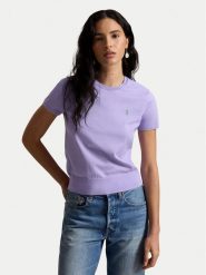Polo Ralph Lauren T-Shirt 211971872505 Fioletowy jasny Regular Fit. Fioletowe t-shirty damskie Polo Ralph Lauren, m, bez wzorów, z bawełny, bez kołnierzyka. Za 769.99 zł.