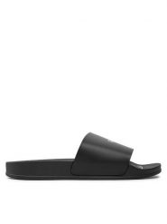 Off-White Klapki OWIC002S22PLA0011001 Czarny. Czarne klapki damskie OFF-WHITE, bez wzorów, z tworzywa sztucznego, bez obcasa, bez zapięcia. Za 609.99 zł.
