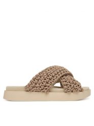 Inuikii Klapki Woven 1004.003.0062 Beżowy. Brązowe klapki damskie Inuikii, bez wzorów, z materiału, bez obcasa, bez zapięcia. Za 859.99 zł.