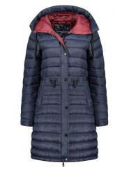 ANAPURNA Płaszcz pikowany "Batigana" w kolorze granatowym rozmiar: L. Niebieskie płaszcze damskie ANAPURNA, l, bez wzorów, bez kaptura. Za 260.99 zł.