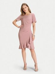 Swing Sukienka koktajlowa 5AH04800 Różowy Regular Fit. Czerwone sukienki damskie Swing, bez wzorów, z syntetyku, wizytowe, bez ramiączek. Za 919.99 zł.