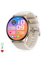 DAM Smartwatch "ZW63" w kolorze złoto-kremowym rozmiar: onesize. Brązowe zegarki damskie DAM, metalowe. Za 350.66 zł.