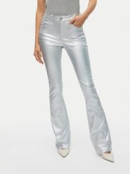 Vero Moda Spodnie materiałowe Flash 10329072 Srebrny Flared Fit. Szare spodnie materiałowe damskie Vero Moda, bez wzorów, z materiału. Za 109.99 zł.