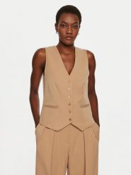 STAUD Kamizelka Brett 561-3685 Beżowy Regular Fit. Brązowe kamizelki damskie STAUD, m, bez wzorów, z syntetyku, bez kaptura. Za 839.99 zł.