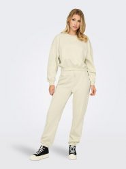 ONLY Bluza w kolorze beżowym rozmiar: XS. Brązowe bluzy damskie Only, xs, bez wzorów, bez kaptura. Za 39.49 zł.