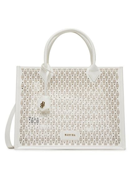 Badura Torebka WENN-02 Biały. Białe shopper bag Badura, bez wzorów, z materiału, bez dodatków. Za 299.99 zł.
