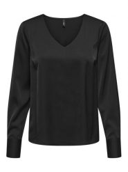 ONLY Bluzka Mika 15361191 Czarny Regular Fit. Czarne bluzki damskie Only, l, bez wzorów, z syntetyku, bez kołnierzyka, bez ramiączek. Za 149.99 zł.