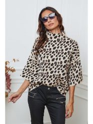 So Cachemire Sweter "Ilev" w kolorze beżowo-jasnobrązowym rozmiar: L. Brązowe swetry klasyczne damskie So Cachemire, l, ze splotem, bez kołnierzyka. Za 323.50 zł.