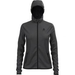Bluza z kapturem damska Odlo Roy Mid Layer Hoody Full Zip. Szare bluzy damskie ODLO, xs, bez wzorów, z kapturem. Za 307.99 zł.