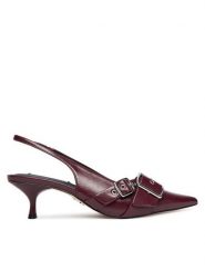 Steve Madden Czółenka Lezley SM11003440 Bordowy. Czerwone czółenka damskie Steve Madden, bez wzorów, ze skóry, bez obcasa. Za 419.99 zł.
