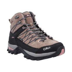 Damskie buty trekkingowe wodoodporne oddychające CMP Rigel Mid Beżowy. Brązowe obuwie trekkingowe damskie CMP, z materiału, bez zapięcia. Za 449.99 zł.