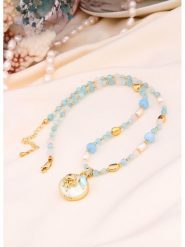 L'Atelier de Gaia Pozłacany naszyjnik perłami i opalami - dł. 50 cm rozmiar: onesize. Białe naszyjniki damskie L'Atelier de Gaia, z opalem, pozłacane. Za 113.99 zł.