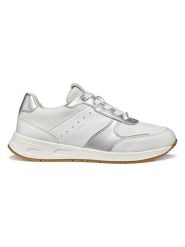 Geox Sneakersy w kolorze srebrno-białym rozmiar: 40. Białe obuwie sportowe damskie Geox, bez zapięcia. Za 220.12 zł.