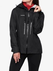 Kurtka z membraną damska Mammut Taiss Light HS Hooded Jacket. Czarne kurtki damskie Mammut, l, bez wzorów, z materiału, z kapturem. Za 1,365.99 zł.