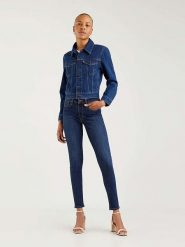 Levi's Dżinsy "721" - Skinny fit - w kolorze granatowym rozmiar: W25/L32. Niebieskie jeansy damskie Levi's, z podwyższonym stanem. Za 153.71 zł.