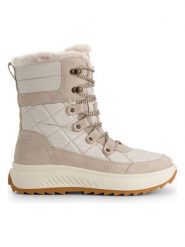 TRAVELIN' Kozaki zimowe w kolorze beżowym rozmiar: 37. Brązowe kozaki damskie Travelin', na zimę, z materiału, bez obcasa, bez zapięcia. Za 448.99 zł.