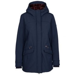 Trespass Anza - Damska kurtka softshellowa Navy Marl. Niebieskie kurtki sportowe damskie Trespass, l, bez wzorów, z futra, z kapturem. Za 285.50 zł.