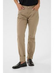 Kaffe Spodnie w kolorze beżowym rozmiar: W27/L32. Brązowe spodnie materiałowe damskie Kaffe, z aplikacjami, z materiału. Za 113.99 zł.