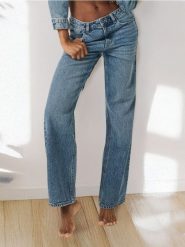 Jeansy wide leg - niebieski. Niebieskie jeansy damskie Sinsay, z podwyższonym stanem. Za 49.99 zł.