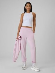 4F Spodnie dresowe joggery z modalem damskie - fioletowe M. Czerwone spodnie dresowe damskie 4F, m, bez wzorów, z dresówki. Za 159.99 zł.