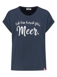 Eight2Nine Koszulka w kolorze granatowym rozmiar: M. Niebieskie bluzki damskie Eight2Nine, m, bez wzorów, z bawełny, bez kołnierzyka, bez ramiączek. Za 50.95 zł.