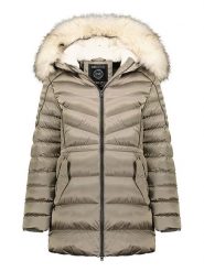 Maison Montaigne Parka "Destimai" w kolorze szarobrązowym rozmiar: XXL. Brązowe parki damskie Maison Montaigne, xxl, bez kaptura. Za 224.52 zł.