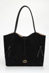 Torebka damska zamszowy shopper TWINSET. Shopper bag Twinset Milano, bez wzorów, z zamszu, bez dodatków. Za 1,949.00 zł.