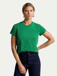 Polo Ralph Lauren T-Shirt 211B14605022 Zielony ciemny Classic Fit. Zielone t-shirty damskie Polo Ralph Lauren, xl, bez wzorów, z bawełny, bez kołnierzyka. Za 399.99 zł.