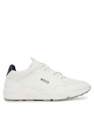 BOSS Sneakersy J52805 S Biały. Białe buty sportowe chłopięce Boss, z materiału, bez zapięcia. Za 759.99 zł.