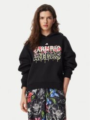 Adidas Bluza Farm Rio Hoodie KR0252 Czarny Regular Fit. Czarne bluzy damskie Adidas, xs, bez wzorów, z syntetyku, bez kaptura. Za 349.99 zł.