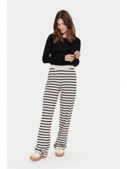 SAINT TROPEZ Spodnie w kolorze kremowo-czarnym rozmiar: XL. Brązowe spodnie materiałowe damskie Saint Tropez, bez wzorów, z materiału. Za 126.99 zł.