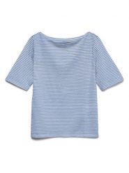 Vero Moda Koszulka w kolorze błękitno-białym rozmiar: XS. Niebieskie bluzki damskie Vero Moda, xs, bez wzorów, bez kołnierzyka, bez ramiączek. Za 44.30 zł.