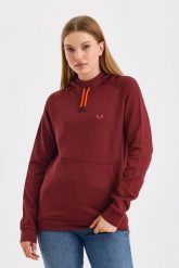Scout - bluza termiczna z kapturem 100% wełna merino (260 g/m²). Fioletowe bluzy damskie WOOLONA, na zimę, l, bez wzorów, z dzianiny, z kapturem. Za 540.00 zł.