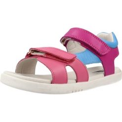 Sandały BOBUX BQ10687Q13HG SANDALIA DUNE Rose. Czerwone sandały damskie Bobux, bez wzorów, ze skóry, bez obcasa, bez zapięcia. Za 286.99 zł.