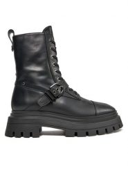 Stuart Weitzman Trapery Maverick Bedford Bte SF022 Czarny. Czarne trapery damskie Stuart Weitzman, ze skóry, bez zapięcia. Za 3,349.00 zł.