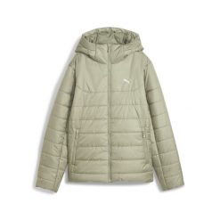 Damska kurtka wyścielana Essentials z kapturem PUMA. Zielone kurtki damskie Puma, bez wzorów, z kapturem. Za 399.00 zł.