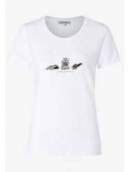 More & More Koszulka w kolorze białym rozmiar: 44. Białe koszulki damskie More & More, bez wzorów, z bawełny, bez kołnierzyka, bez ramiączek. Za 96.14 zł.