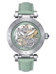 Empress Zegarek automatyczny "Theodora" w kolorze srebrno-miętowym rozmiar: onesize. Zielone, analogowe zegarki damskie Empress, ze stali. Za 587.99 zł.