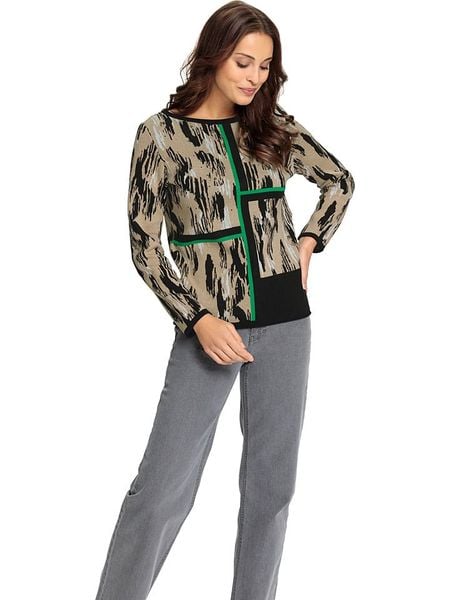 WITT WEIDEN Sweter w kolorze beżowym rozmiar: 50. Brązowe swetry klasyczne damskie WITT WEIDEN, ze splotem, bez kołnierzyka. Za 91.56 zł.