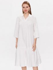 Moss Copenhagen Sukienka koszulowa Danaya 17266 Biały Regular Fit. Białe sukienki damskie Moss Copenhagen, bez wzorów, z bawełny, bez ramiączek. Za 179.99 zł.