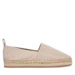 Espadryle Calvin Klein. Brązowe espadryle damskie Calvin Klein, bez wzorów, bez obcasa. Za 359.99 zł.