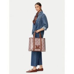 Torebka Max Mara Beachwear. Brązowe shopper bag Max Mara Beachwear, bez dodatków. Za 944.99 zł.